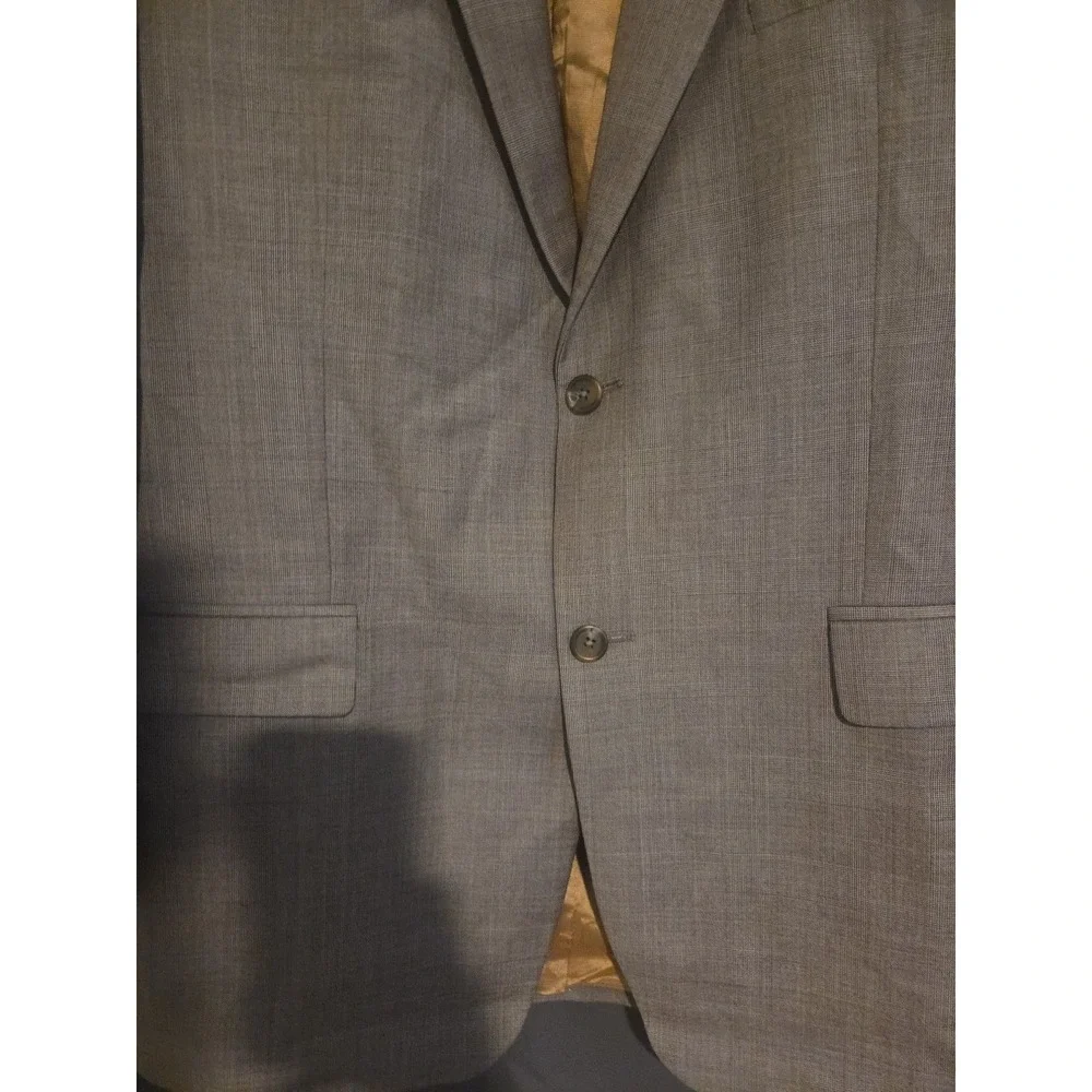 Ralph Lauren Wool Blazer Brown Two Button Sport Coat, Mens 42L,‎ Made in Canada